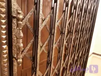 درب آکاردئونی چهار لوزی نقش‌دار - حفاظ درب و پنجره