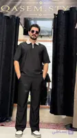 ست‌پولو‌شرت شلوار و تیشرت با زمانت در دو رنگ مشکی و قهوه ای. ب ضمانت اورج