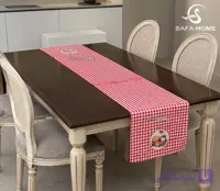 رومیزی رانر طرح چهارخانه سایز 180 سانتی متر