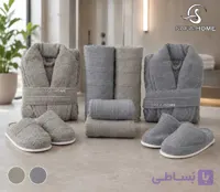 ست حوله عروس و داماد سالینا فیلی و طوسی