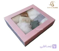 باکس لوازم حمام طرح خطی صورتی