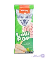 تشویقی آبنباتی سگ ونپی با طعم مرغ، شیر بز و بلوبری Wanpy Freeze Dried Lollipop