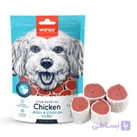 تشویقی ونپی سگ مدل chicken jerky and codfish sushi وزن 100گرم