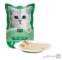 پوچ گربه کیت کت با طعم تن و ماهی سفید وزن 70 گرم kit cat cat pouch  tuna &amp;whie fish