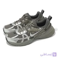 کتونی اورجینال مردانه نایک V2K Run رنگ قهوه ای نقره ای خاکستری