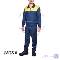 لباس کار مدل کلاسیک Classic سورمه ای روشن-زرد