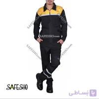 لباس کار مدل مترو Metro مشکی-زرد