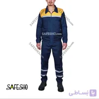 لباس کار مدل مترو Metro سورمه ای-زرد