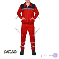 لباس کار مدل مترو Metro قرمز-مشکی