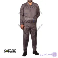 لباس کار مدیریتی طوسی-آبی کارجامه