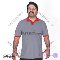 تیشرت کار دورنگ طوسی قرمز