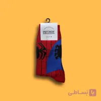 جوراب ساق دار اسپرت برند اپتیمیست طرح اسپایدرمن رنگ قرمز و آبی | جوراب فانتزی دخترانه و پسرانه