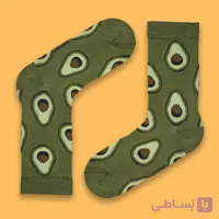 جوراب ساق‌دار برند Optimist طرح آووکادو رنگ سبز زیتونی