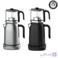 چای‌ساز برند تیوانو مدل 7505 رنگ مشکی و استیل