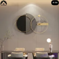 ساعت دیواری مدرن ترکیب چوب و فلزکد H 526