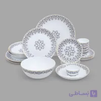 سرویس غذاخوری اوپال 26 پارچه 6 نفره آیروپال مدل گرد کلاسیک ورژن 3 آیگین