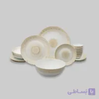 سرویس غذاخوری اوپال 26 پارچه 6 نفره دینو مدل  گرد کلاسیک ورژن 3 26007