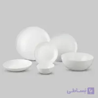 سرویس غذاخوری دیوالی سفید ساده گلدن اپال ۲۶ پارچه