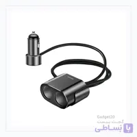 شارژر فندکی بیسوس High Efficiency CRDYQ-01 دو سوکت فندکی