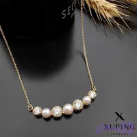 گردنبند مرواریدی ژوپینگ نگین دار