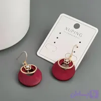 گوشواره ژوپینگ مدل آویز دایره ای گل دار
