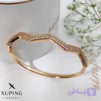دستبند ژوپینگ مدل زیگزاگی نگین دار