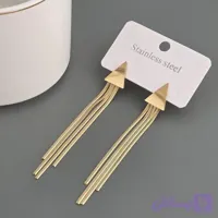 گوشواره استیل مدل آبشاری پنج طرح