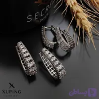 گوشواره جواهری ژوپینگ با نگین زیرکونیا