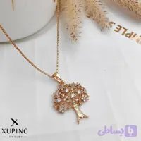 گردنبند ژوپینگ مدل درخت زندگی نگین دار