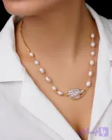 گردنبند مروارید پرورشی مدل باروک