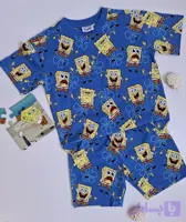 کد ۱۸ : ست تیشرت و شلوارک نخی بچگانه وارداتی ازبرند sponge bob طرح باب اسفنجی