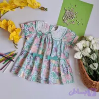 کد ۲۹ : پیراهن نخی دخترانه گلدار وارداتی از برند cubus
