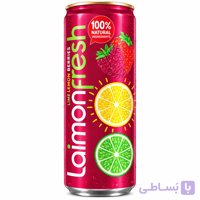 نوشیدنی گازدار لیمو، لایم و بری Laimon Fresh Berries حجم 330 میلی‌لیتر