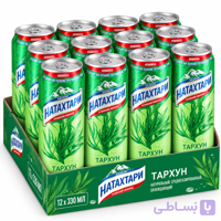نوشیدنی گازدار ناتاختاری با طعم گلابی پک اقتصادی 12 عددی