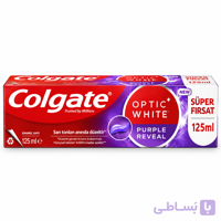خمیر دندان سفیدکننده کلگیت Colgate Optic White Purple Reveal حجم 125 میلی‌لیتر