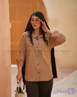 شومیز دو جیب مزون آرشیدا پارچه ژاکارد