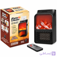 هیتر برقی پریزی Flame Heater 1000 وات طرح شومینه با ریموت کنترل