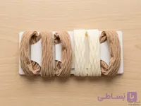 کش موی فانتزی نرم و کشسان رنگ کرم نود - کیفیت عالی وارداتی از چین رنگ شیری 2عددی