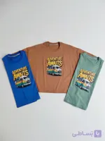 کراپ تیشرت باکسی چاپی - Printed boxy crop t-shirt