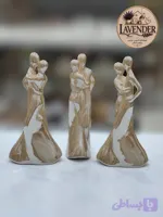 دکوری تندیس زوج عروس و داماد سرامیکی رنگ لاستر