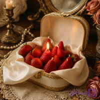 شمع توت فرنگی(10 عددی)