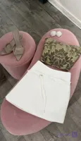 کراپ تاپ فنر دوزی دکلته ژاکارد با آستر تدی زنانه