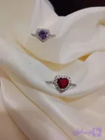 انگشتر فول نگین قلبی + باکس