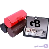 باکس چرمی استوانه‌ای ساعت و انگشتر | شیک، خاص و کاربردی