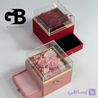 باکس گل رز جاودان موزیکال | جعبه گل و جواهرات لوکس