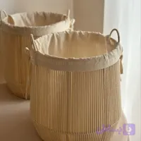 سبد لاندری مکرومه نظم دهنده لباس و وسایل شیری قطر ۴۰ در ۵۰رنگ سایز بدلخواه شما قابل سفارش کد سفارش ۶۸
