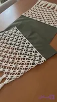 رانر مکرومه با پارچه ۴۰ در ۸۰ رنگ بندی و سایز دلخواه کد سفارش ۹۲