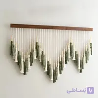 دیوار کوب مکرومه طرح آویز‌منگوله ای رنگ و سایز دلخواه کد سفارش 27
