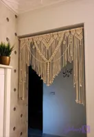پرده مکرومه 100 در 100 نسکافه ای رنگ سایز بدلخواه شما قابل سفارش کد سفارش 44
