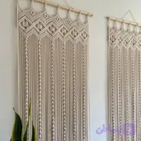 پرده مکرومه طرح پیچ در رنگ ابعاد دلخواه کد۷
